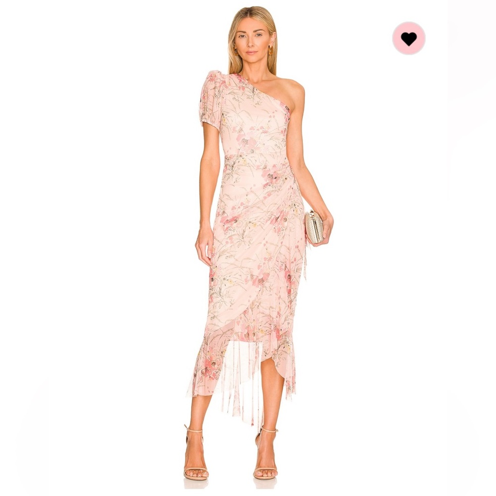 Floral One shoulder dress